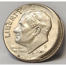 UNITED STATES OF AMERICA 2004 - 2005 . ONE 1 DIME COIN . ERROR . MIS-STRIKE